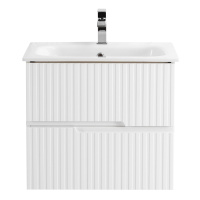 Тумба с раковиной Cezares Duet DUET-600-2C-SO-BO 60 Bianco Opaco