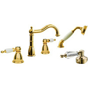 Смеситель Boheme Tradizionale oro 395-SW на борт ванны, золото/Swarovski