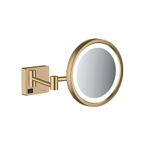 Зеркало косметическое Hansgrohe AddStoris 41790140 с LED подсветкой, шлифованная бронза
