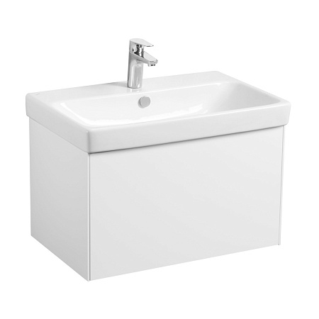 Тумба с раковиной Aquaton Асти 1A263001AX2B0 70 белый матовый/белый глянец