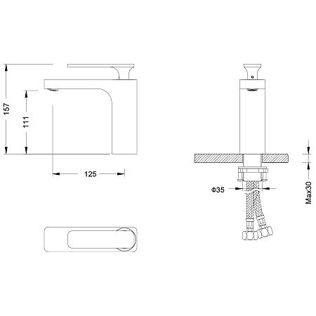 Смеситель Timo Torne 4361/00F для раковины, хром