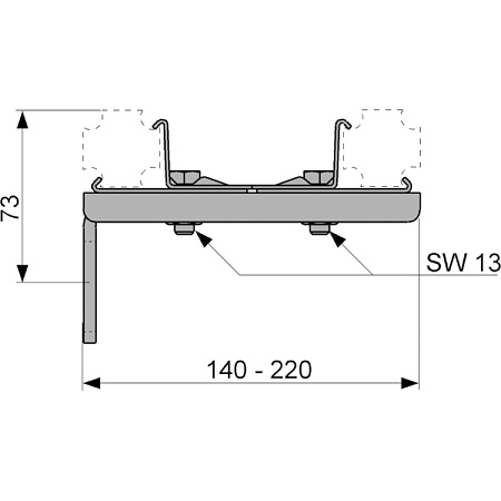 Крепление Tece TECEprofil 9030011 двойное