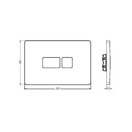Кнопка смыва ArtCeram А16 704.000.05 белый
