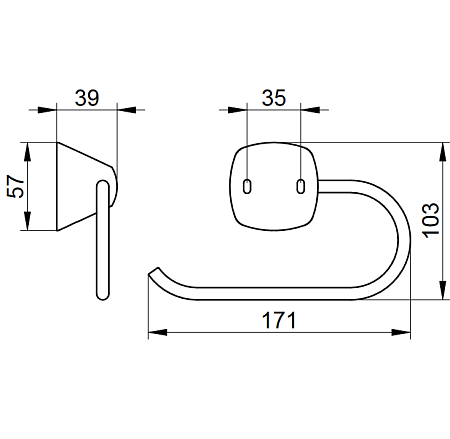 Держатель туалетной бумаги Keuco City.2 02762010000 хром