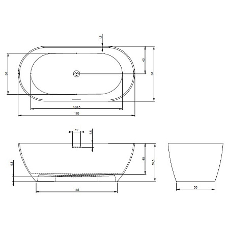 Ванна Riho Bilbao B118001105 170x80