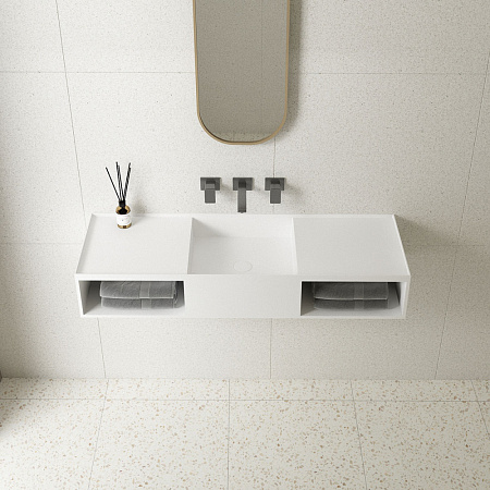 Раковина Vincea VWB-6S212MW 120x40x20 белый матовый