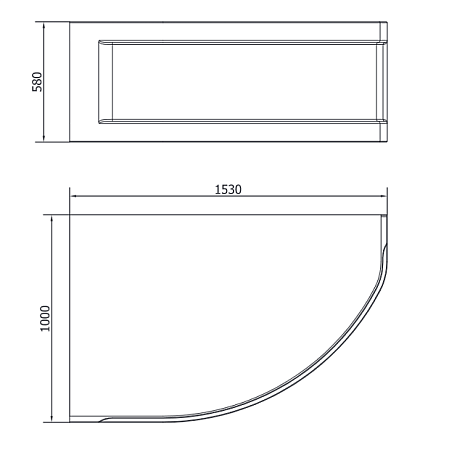 Панель фронтальная Cersanit Kaliope 153 универсальная