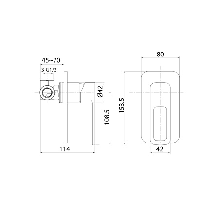Смеситель IDDIS Slide SLIBL00i66 для ванны с душем, черный