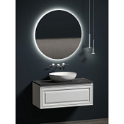 Мебель для ванной со столешницей Sancos Very 100 VR100W+TT100A1 Bianco/Black Sky