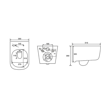 Унитаз подвесной Aquatek Лугано AQ2002-00 с сидением Soft Close