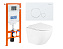 Комплект 3 в 1 BelBagno Uno BB3105CHR/SC/BB002-80/BB014-SR-BIANCO с кнопкой