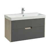 Тумба с раковиной Aquaton Оливия 1A254401OLUG0 90 грей/дуб ойстер