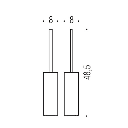 Ершик напольный Colombo Look B1606.OM золото матовое