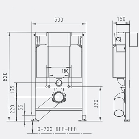 Система инсталляции Jomo Tech 174-91300000-00 для унитазов