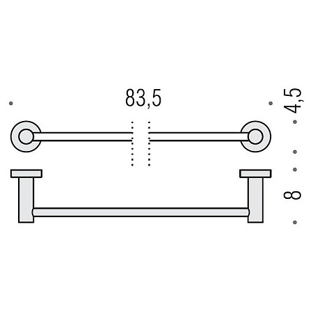 Полотенцедержатель Colombo Plus W4912.BM 83,5 белый матовый