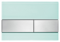 Кнопка смыва Tece Square 9240804 зеленое стекло, кнопка сатин