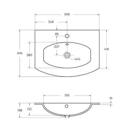Мебель для раковины Cezares Vague 44221 69 antracite