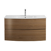 Тумба с раковиной Cezares Elettra 55527 100 с керамической раковиной, rovere tabacco