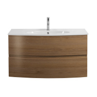 Тумба с раковиной Cezares Elettra 55527 100 с керамической раковиной, rovere tabacco