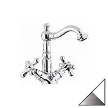 Смеситель Emmevi Deco Old 12615BC для раковины, белый/хром Смеситель Emmevi Deco Old 12615BC для раковины, белый/хром