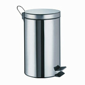 Ведро WasserKRAFT K- 612 с педалью 12л, с микролифтом, хром