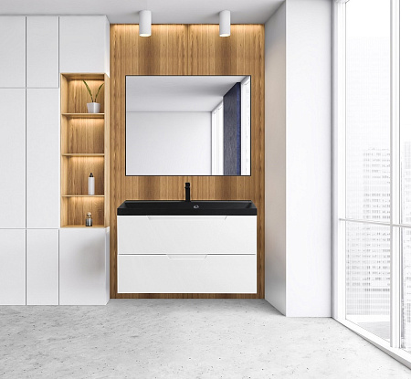 Зеркало BelBagno SPC-AL 100х80 черный