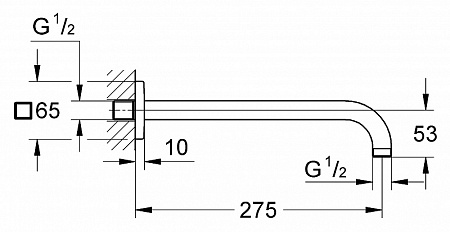 Кронштейн для верхнего душа Grohe Rainshower 27488000