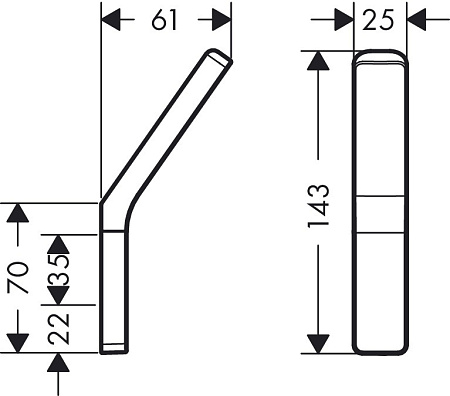 Крючок Axor Montreux 42801340 шлифованный черный хром