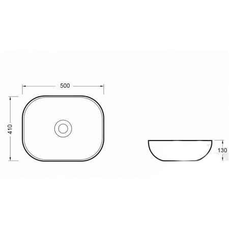 Раковина Vincea VBS-105 50 белый