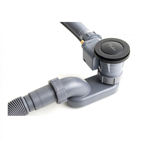 Слив-перелив Delice DLR000008 полуавтомат, черный матовый