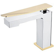 Смеситель Boheme Q 141-CRG.2 для раковины, хром/золото