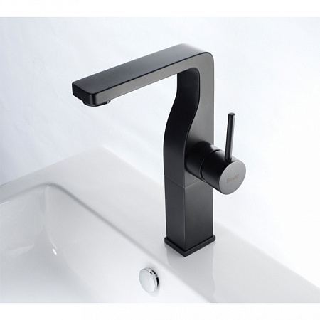 Смеситель Bravat Arc F16061K-A2-ENG для раковины, черный