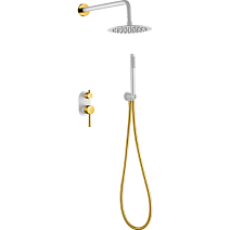 Душевой комплект Boheme Uno 464-WG для душа, белый/золото Душевой комплект Boheme Uno 464-WG для душа, белый/золото