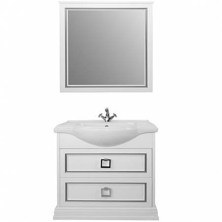 Мебель для ванной Tessoro Foster TS-F9065-C-W-S 65 белый с патиной серебро
