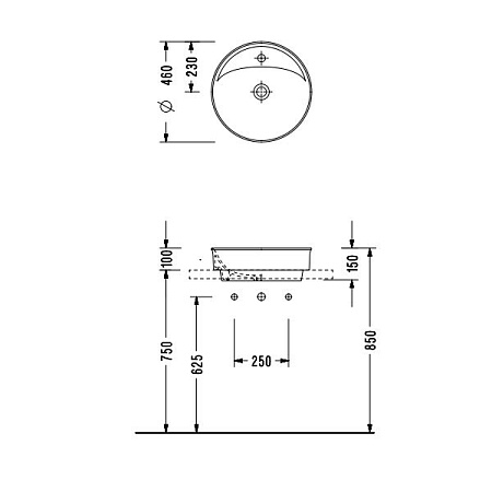 Раковина Serel Minimal 2058TXS110H белый