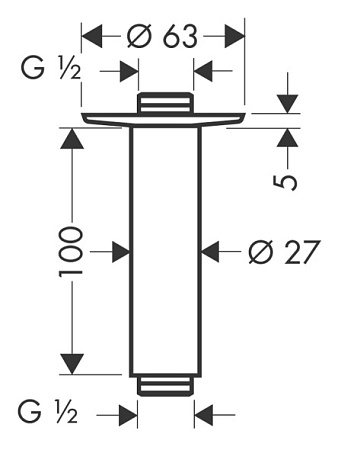 Кронштейн для верхнего душа Hansgrohe Raindance 27479000 хром