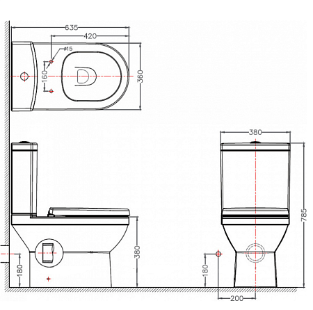 Бачок Bravat New Moon CY01014W-RUS для унитаза