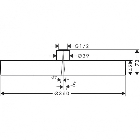 Верхний душ Hansgrohe Rainfinity 360 1jet 26231000 хром