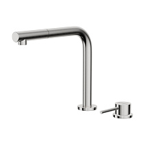 Смеситель Omoikiri Nara 2 Plus-S-BN 4994369 для кухонной мойки, нержавеющая сталь