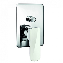 Смеситель Palazzani Mis Color 56102013 для ванны с душем хром/белый