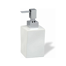 Дозатор для жидкого мыла Stil Haus Prisma 795(08-BI) настольный, хром/белый