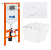 Комплект 3 в 1 BelBagno Due BB3103CHR/SC/BB002-80/BB014-SR-BIANCO белый/белый