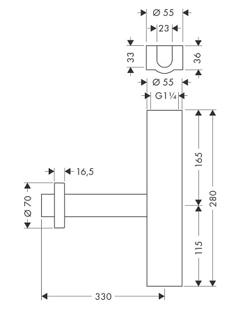 Сифон для раковины Hansgrohe Flowstar 52100000 хром