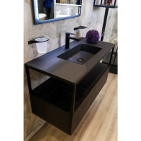 Консоль с раковиной Cezares Cadro CADRO-100-MENS-NO 100x46 nero