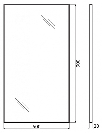 Зеркало BelBagno SPC-AL 50х90 хром