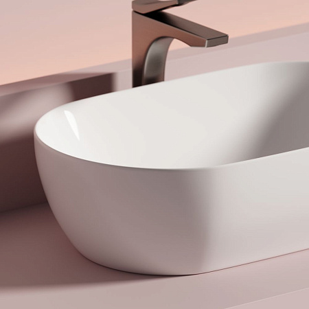 Раковина накладная Ceramicanova Twist CN12001 50x30x14 белый