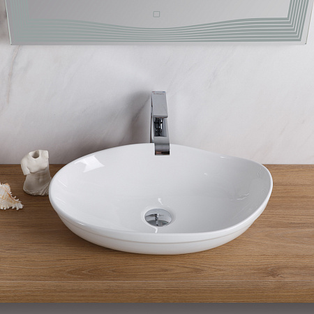 Раковина накладная BelBagno BB1362 34x53x16 белый