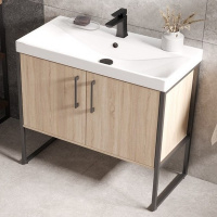 Тумба с раковиной Velvex Vardo tnVardo.80.2D-14.54 80 белый/дуб санремо