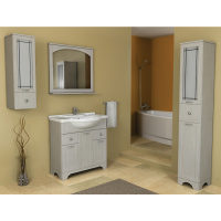 Мебель для ванной Dreja Antia 99.0404 85 капучино, 2 ящика, 3 дверки