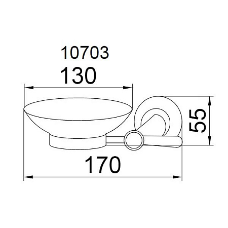Мыльница Boheme Puro 10703 настенная, хром